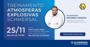 Schmersal promove treinamento gratuito sobre atmosferas explosivas Ex em São José dos Campos