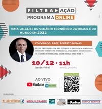 “Programa Filtra Ação” apresenta perspectivas para a economia no Brasil e no Mundo em 2022