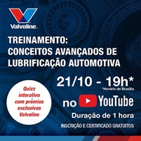 Valvoline promove curso online gratuito sobre lubrificação